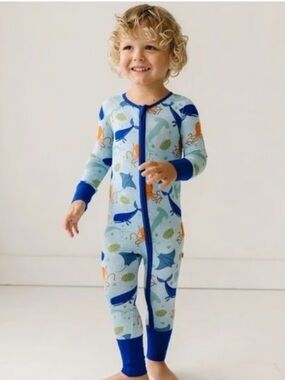 Little Sleepies Marine Life Zippy Sleeper Blue